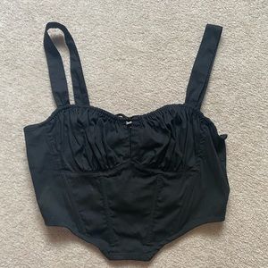 Black Corset Tank Top